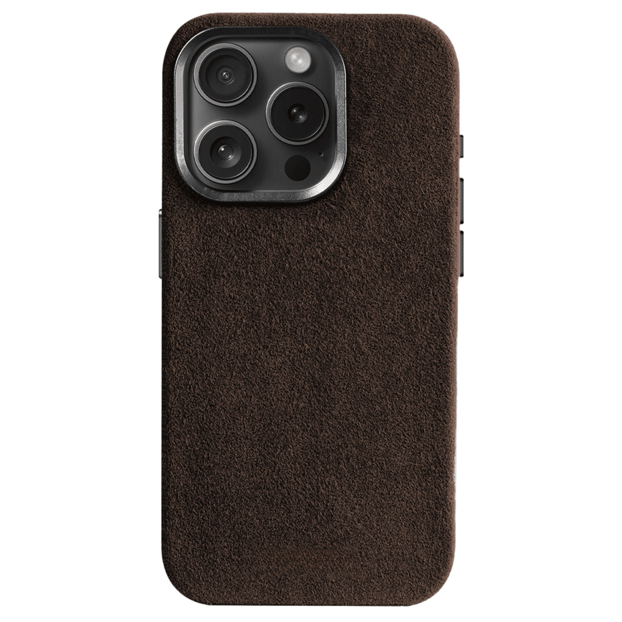 iPhone 15 Pro - Coque Alcantara - Marron Chocolat