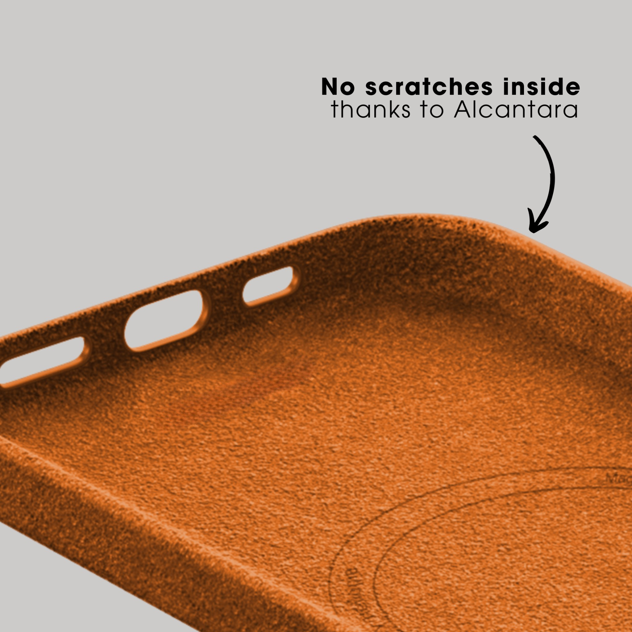 iPhone 15 Pro - Coque Alcantara - Orange