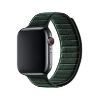 Bracelet Apple Watch en Alcantara - Vert nuit - 38/40/41/42 mm