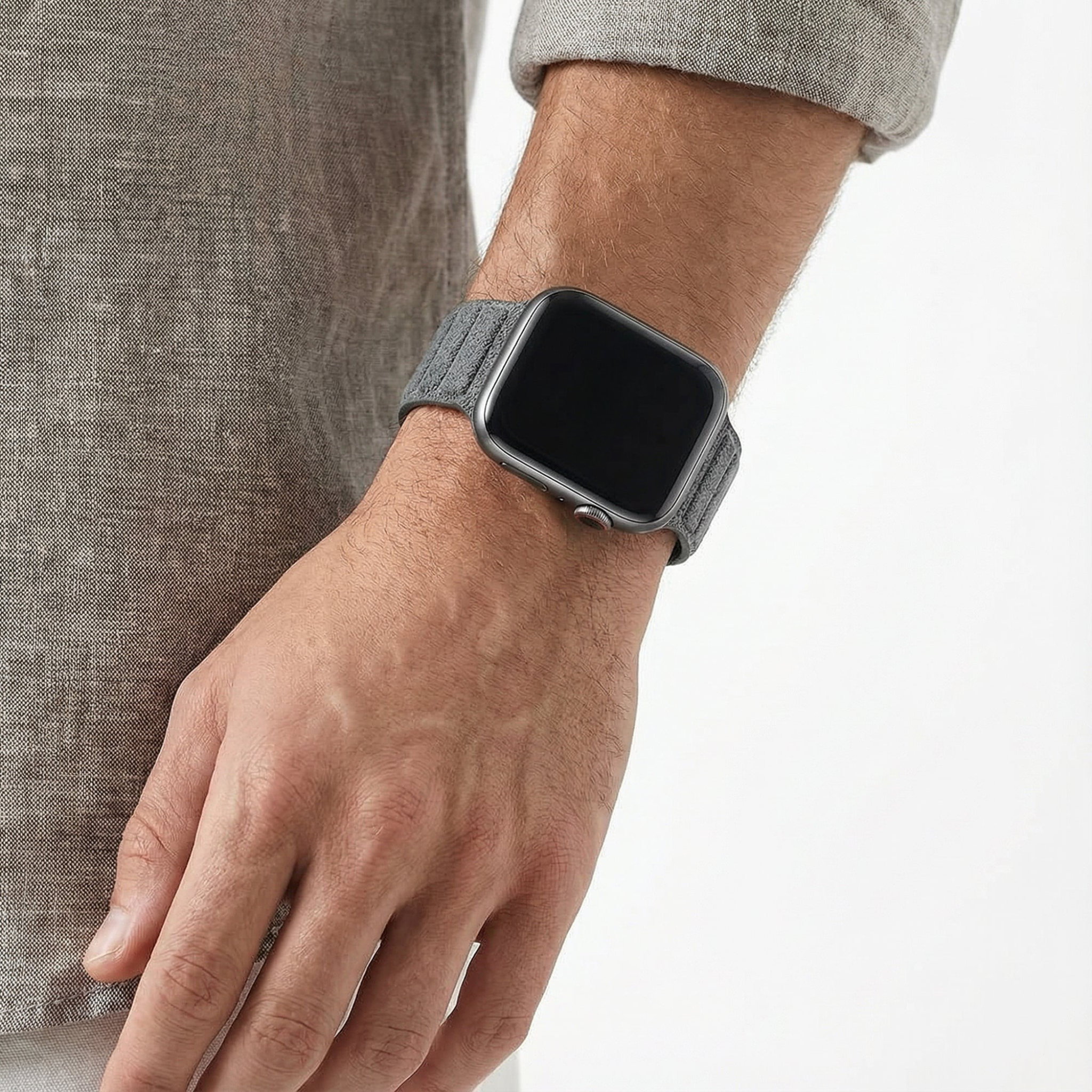 Bracelet Apple Watch en Alcantara - Gris Nardo - 38/40/41/42 mm