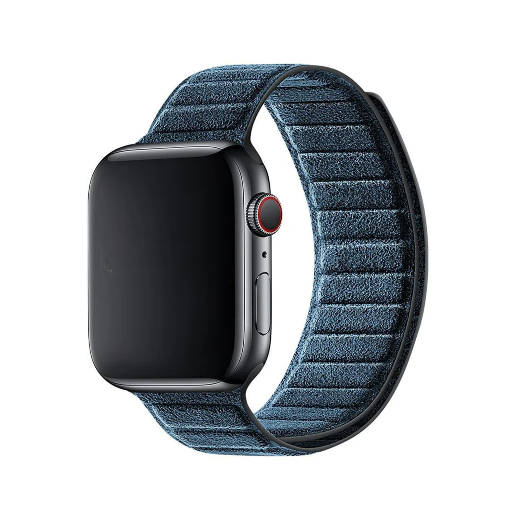 Bracelet Apple Watch en Alcantara - Bleu océan - 42/44/45/46 mm & Ultra (49 mm)
