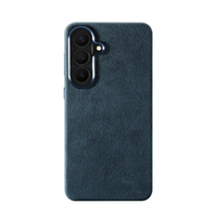 Samsung Galaxy S26 Plus - Coque en Alcantara - Bleu océan
