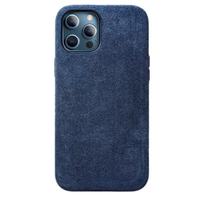 iPhone 12 - Coque en Alcantara - Bleu océan