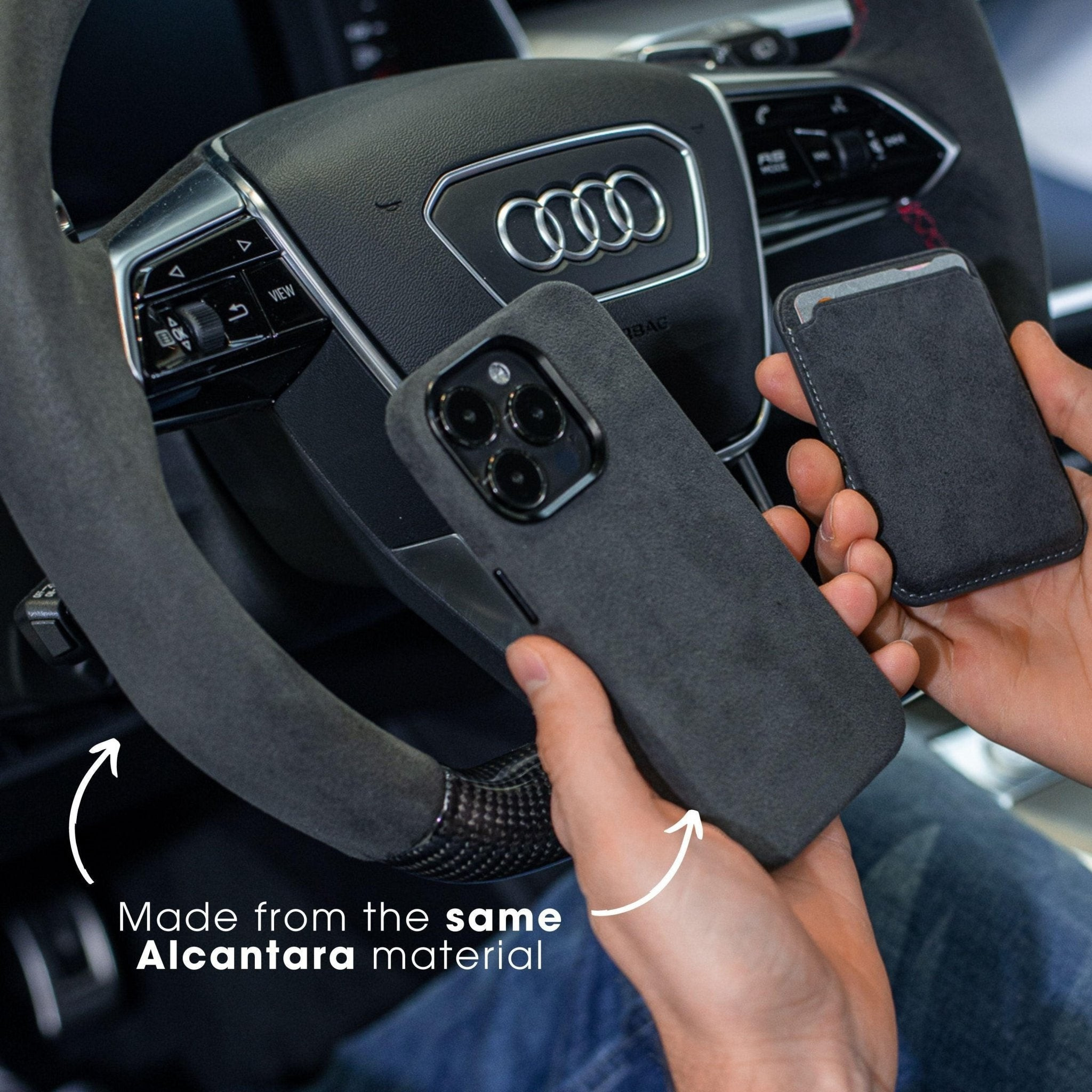 iPhone 13 - Coque en Alcantara - Gris sidéral