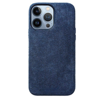 iPhone 13 Pro - Coque en Alcantara - Bleu océan