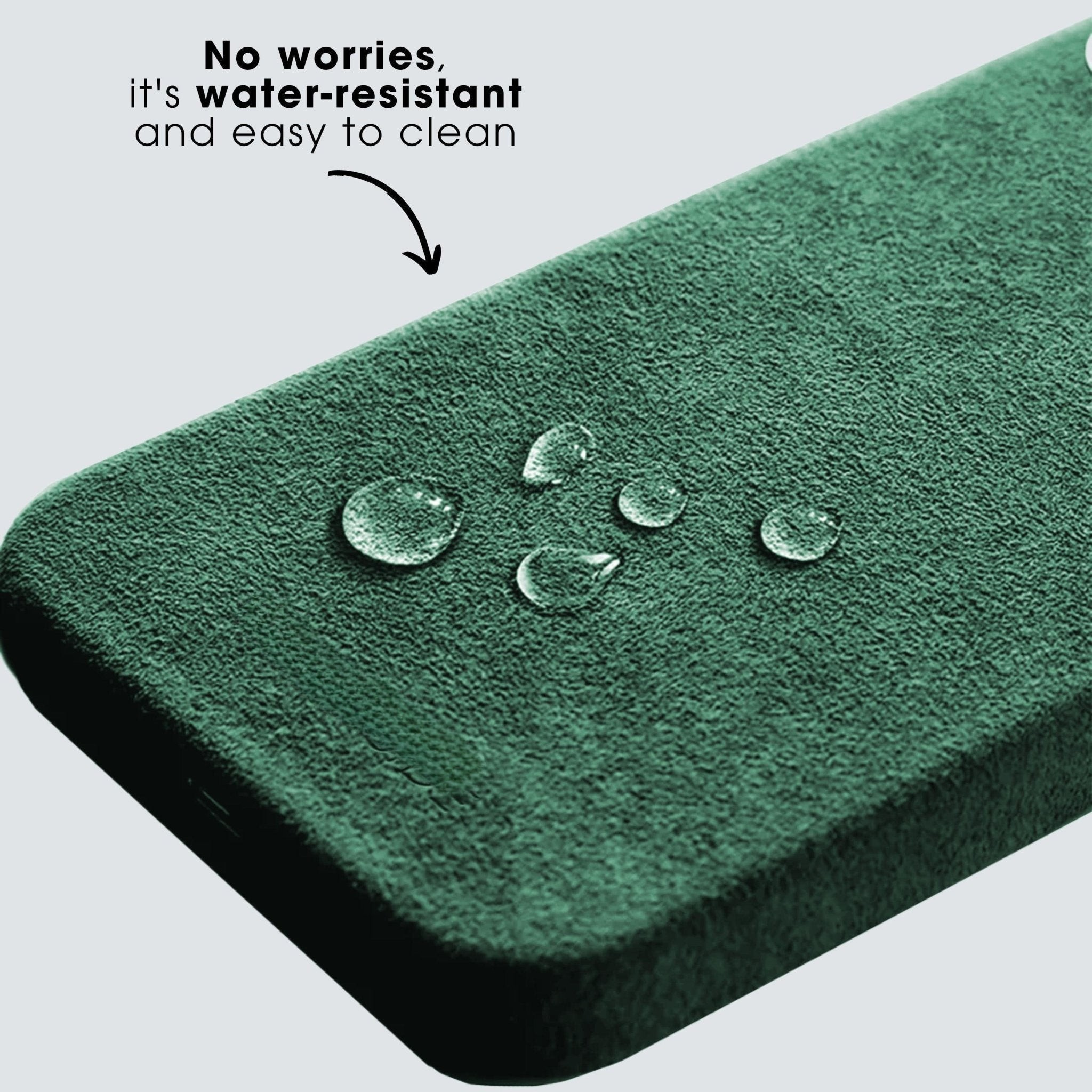 iPhone 13 Pro - Coque en Alcantara - Vert nuit