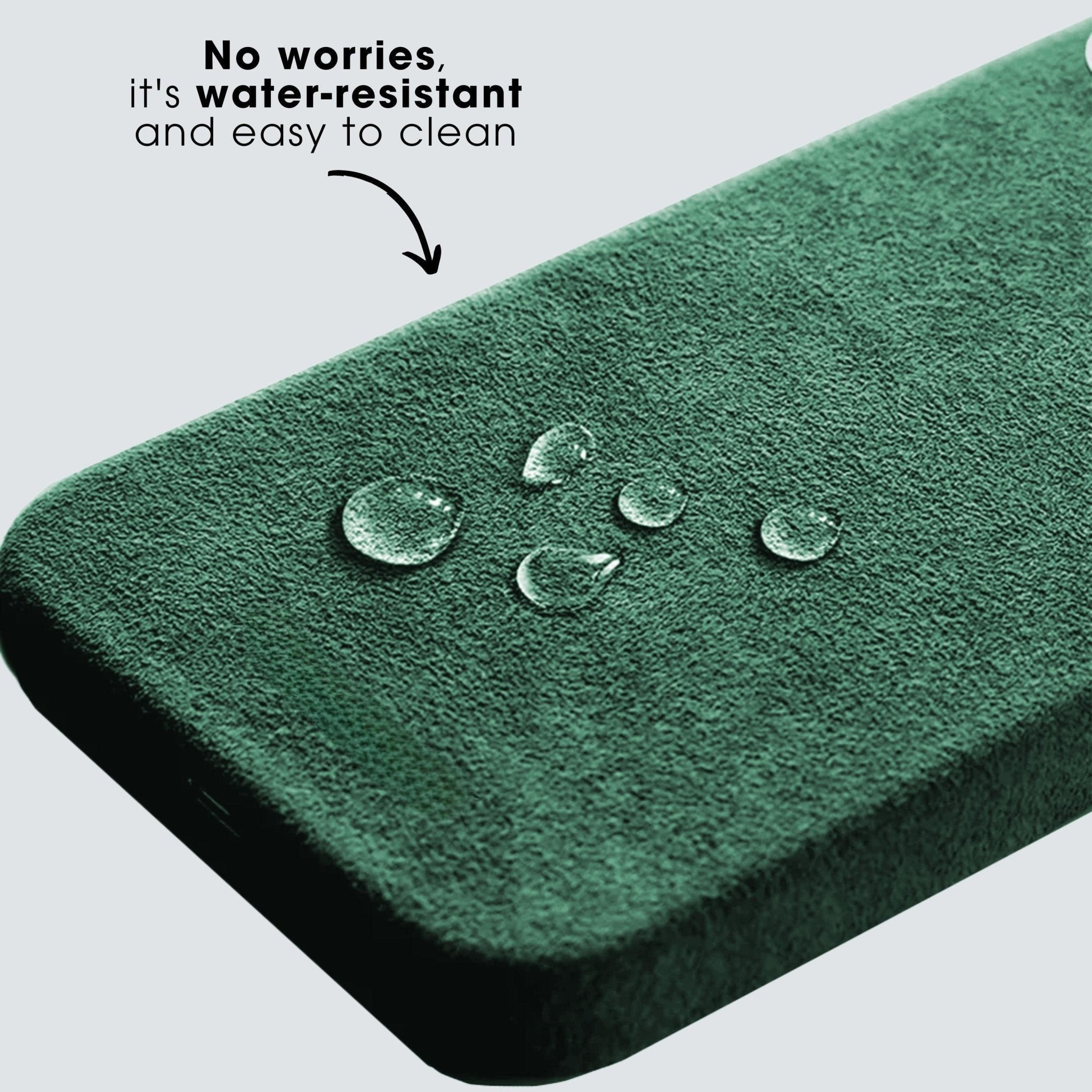 iPhone 14 - Coque en Alcantara - Vert nuit