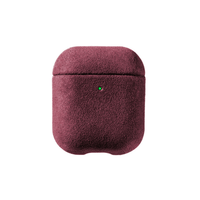 Coque Alcantara pour AirPods 1/2ᵉ génération - Rouge Bordeaux