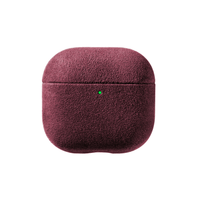 Coque en Alcantara pour AirPods (4e génération) - Rouge bordeaux
