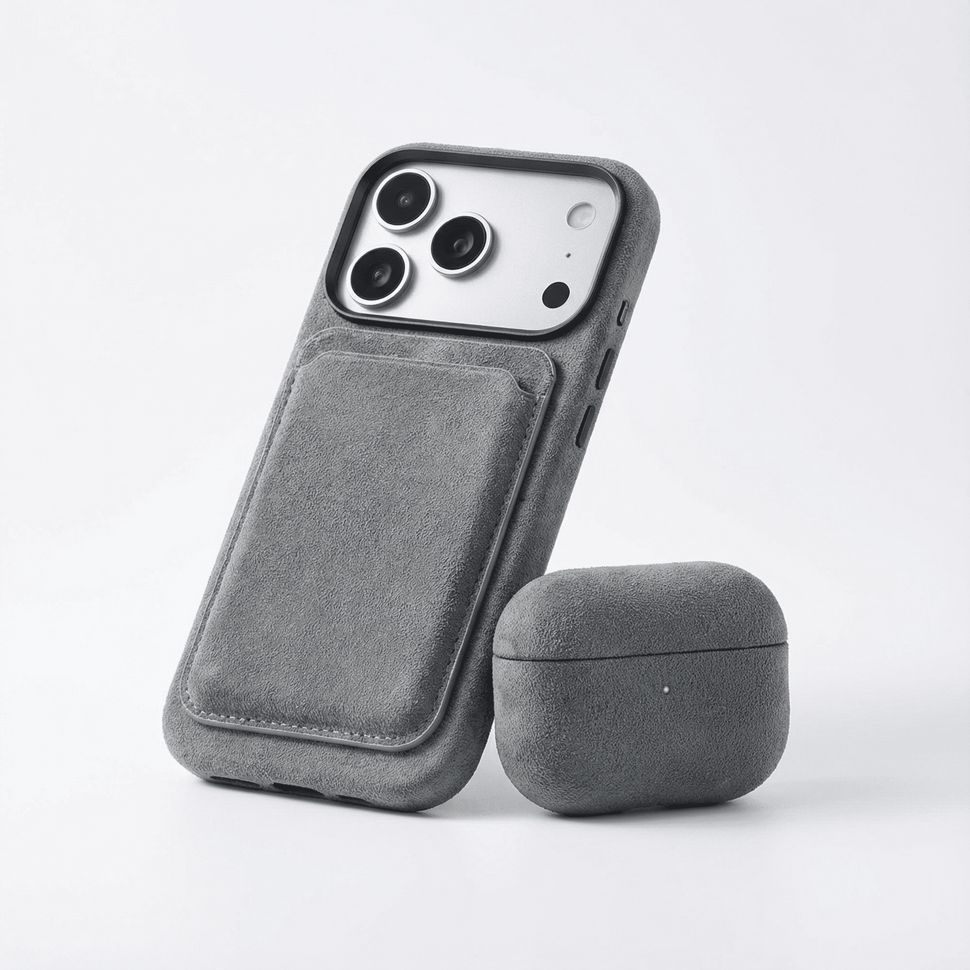 Coque en Alcantara pour AirPods Pro (2e génération) - Gris Nardo