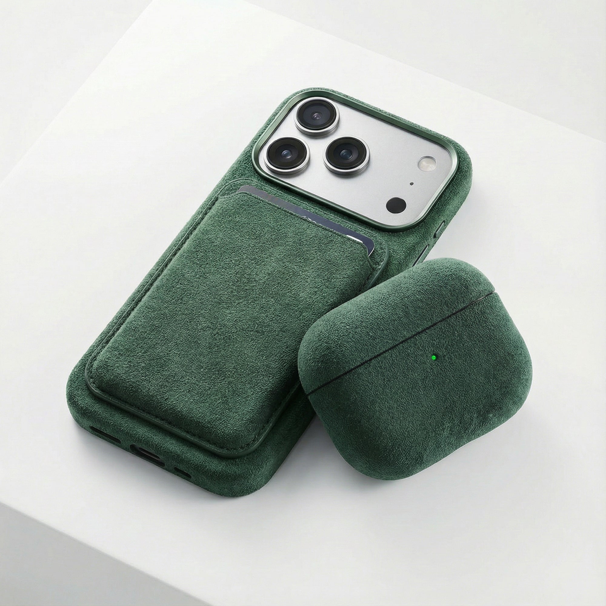 Coque Alcantara pour AirPods Pro - Vert nuit