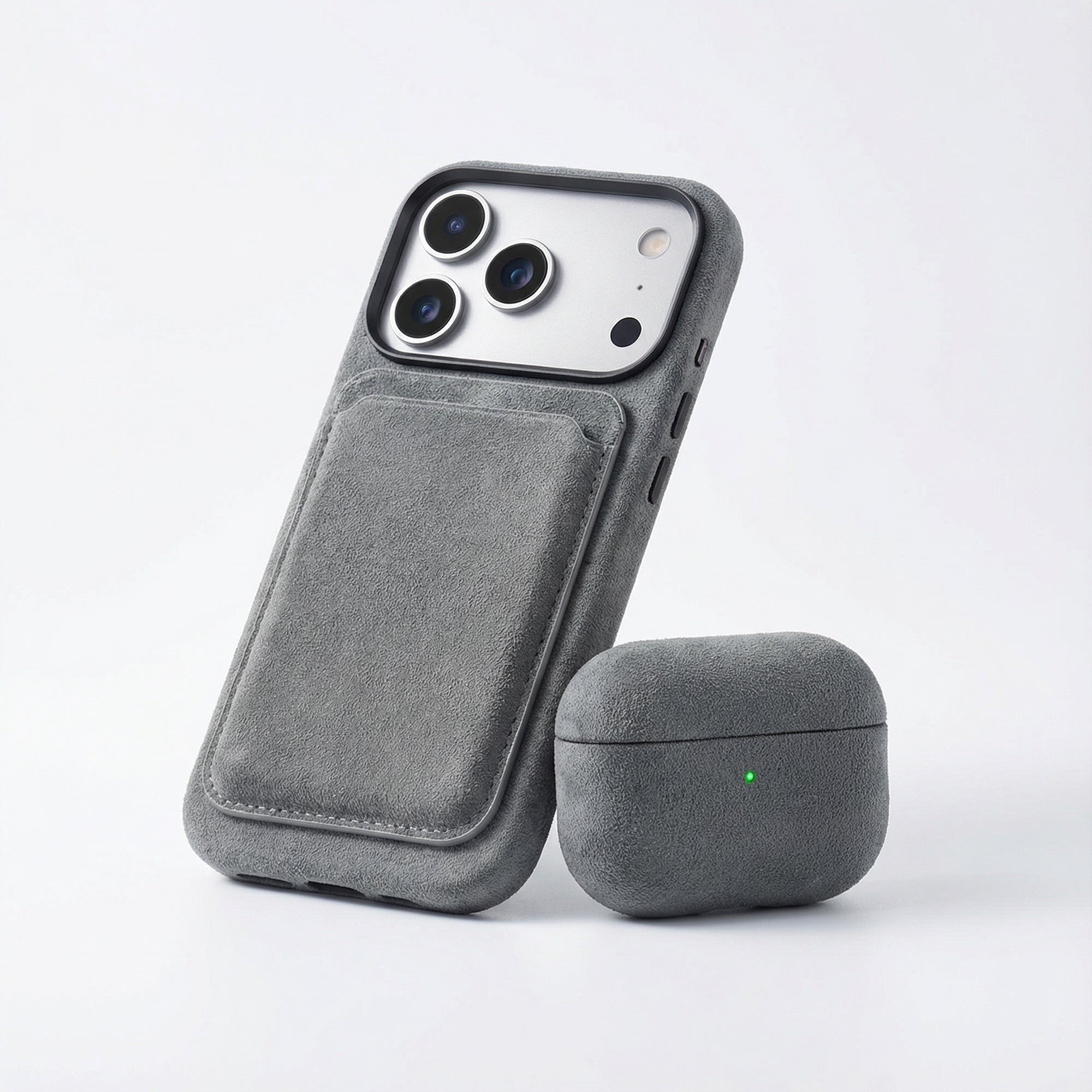 Coque en Alcantara pour AirPods Pro - Gris Nardo