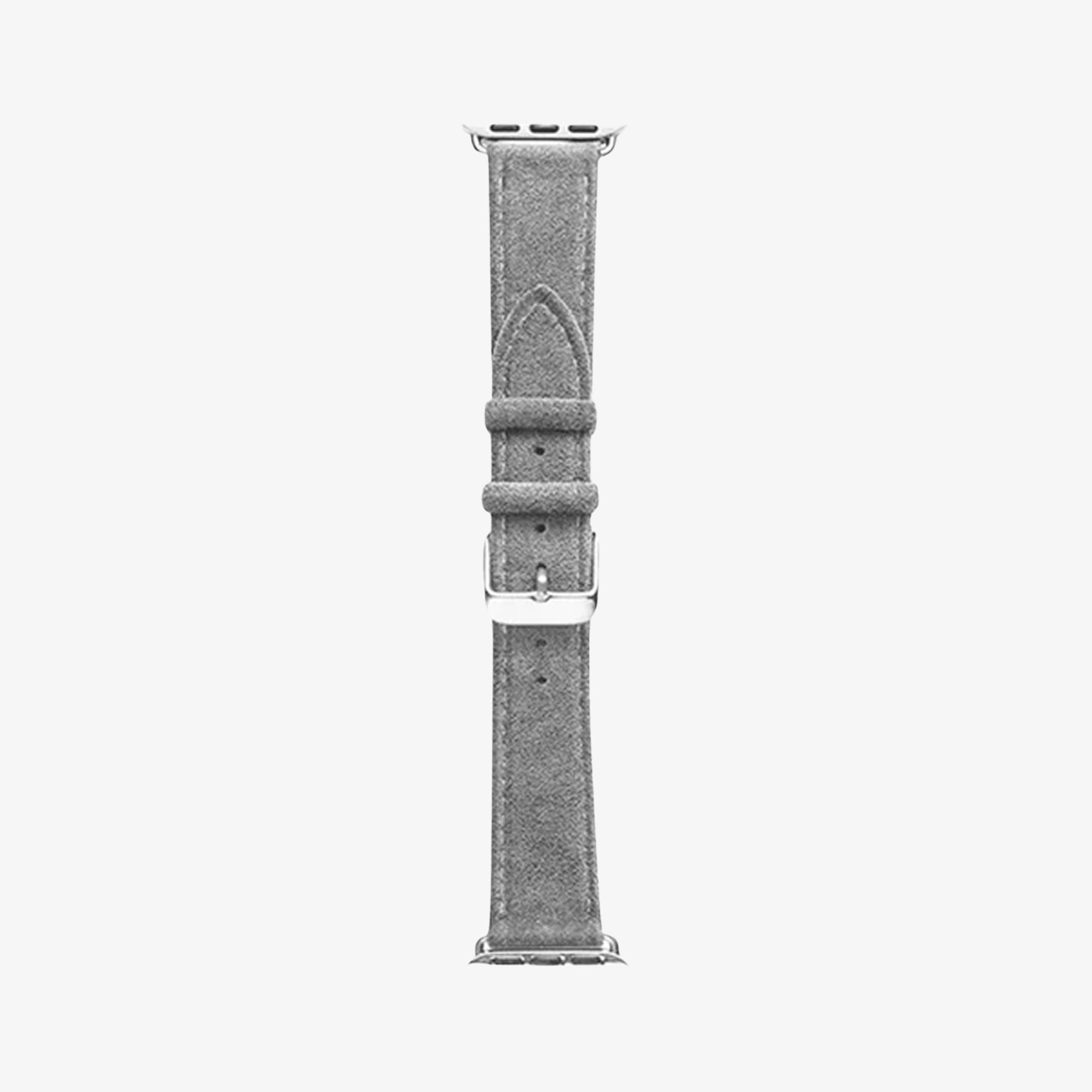 Bracelet Apple Watch en Alcantara avec boucle - Gris Nardo - 38/40/41/42 mm