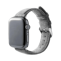 Bracelet Apple Watch en Alcantara avec boucle - Gris Nardo - 42/44/45/46 mm & Ultra (49 mm)