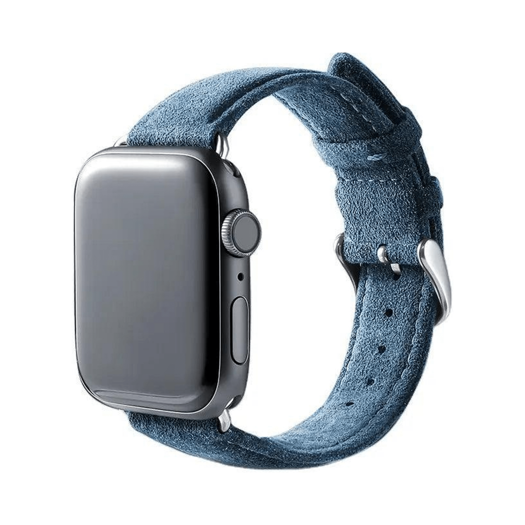 Bracelet Apple Watch en Alcantara avec boucle - Bleu océan - 42/44/45/46 mm & Ultra (49 mm)