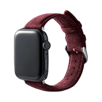 Bracelet Apple Watch en Alcantara avec boucle - Rouge bordeaux - 38/40/41/42 mm