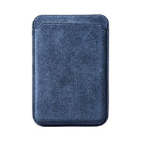 Portefeuille MagSafe en Alcantara - Bleu océan