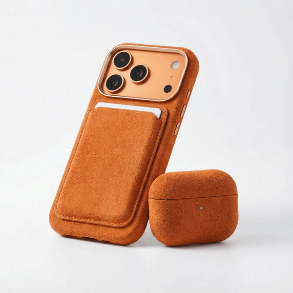 Portefeuille MagSafe en Alcantara - Orange