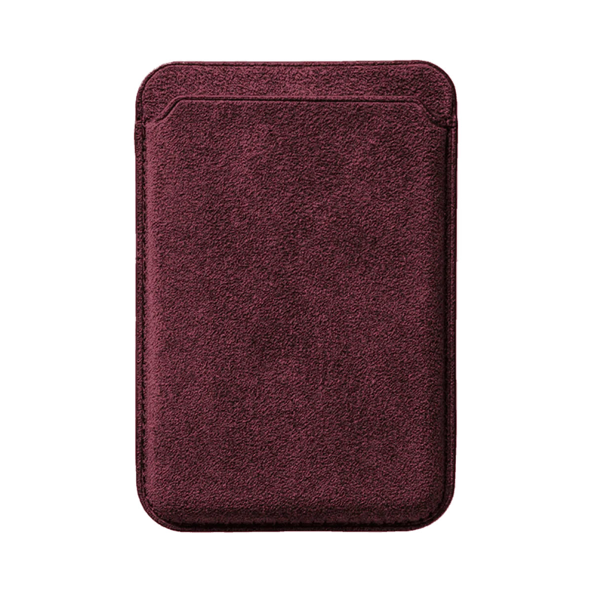 Portefeuille MagSafe en Alcantara - Rouge bordeaux
