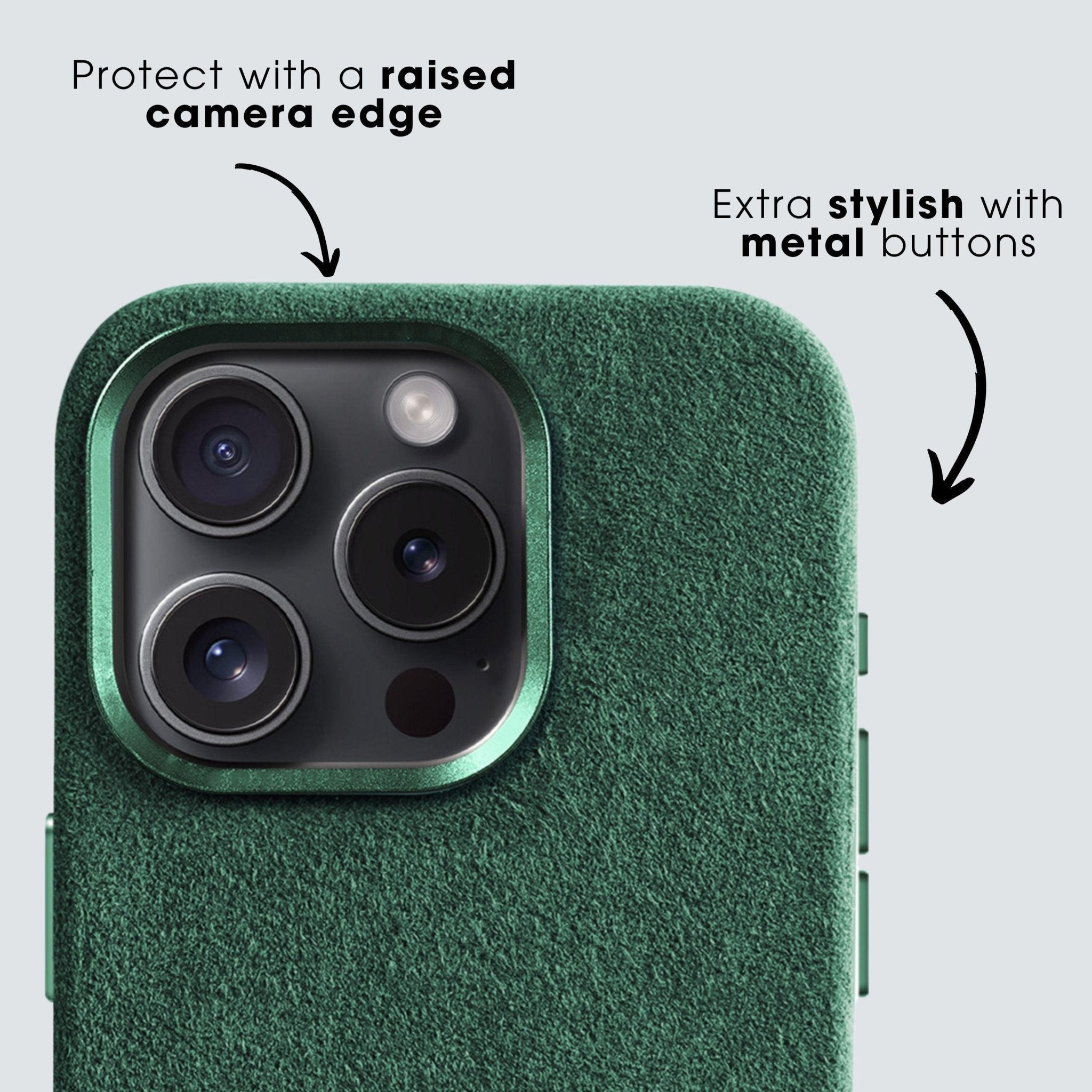 iPhone 13 - Coque en Alcantara - Vert nuit