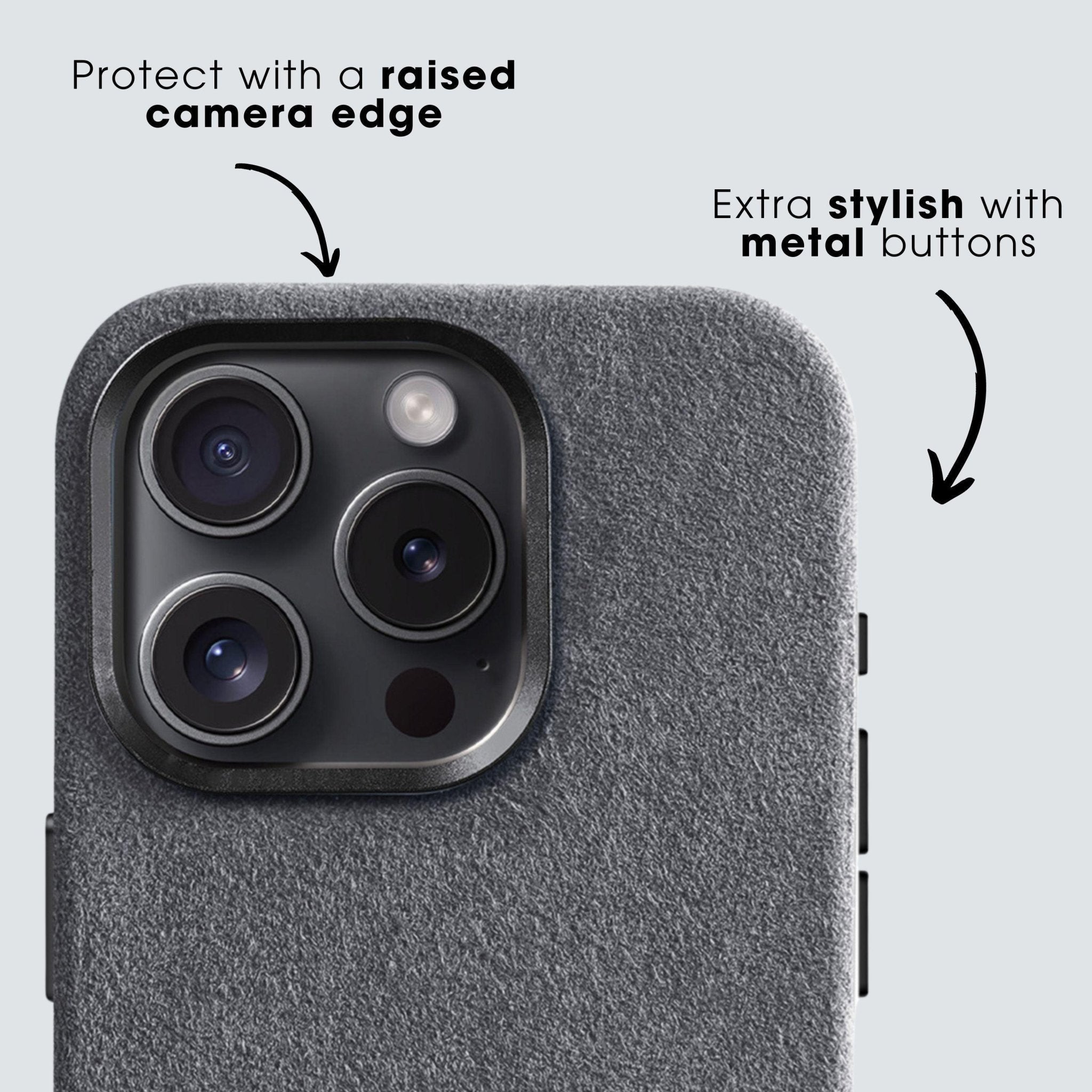 iPhone 14 Pro Max - Coque Alcantara - Gris Nardo