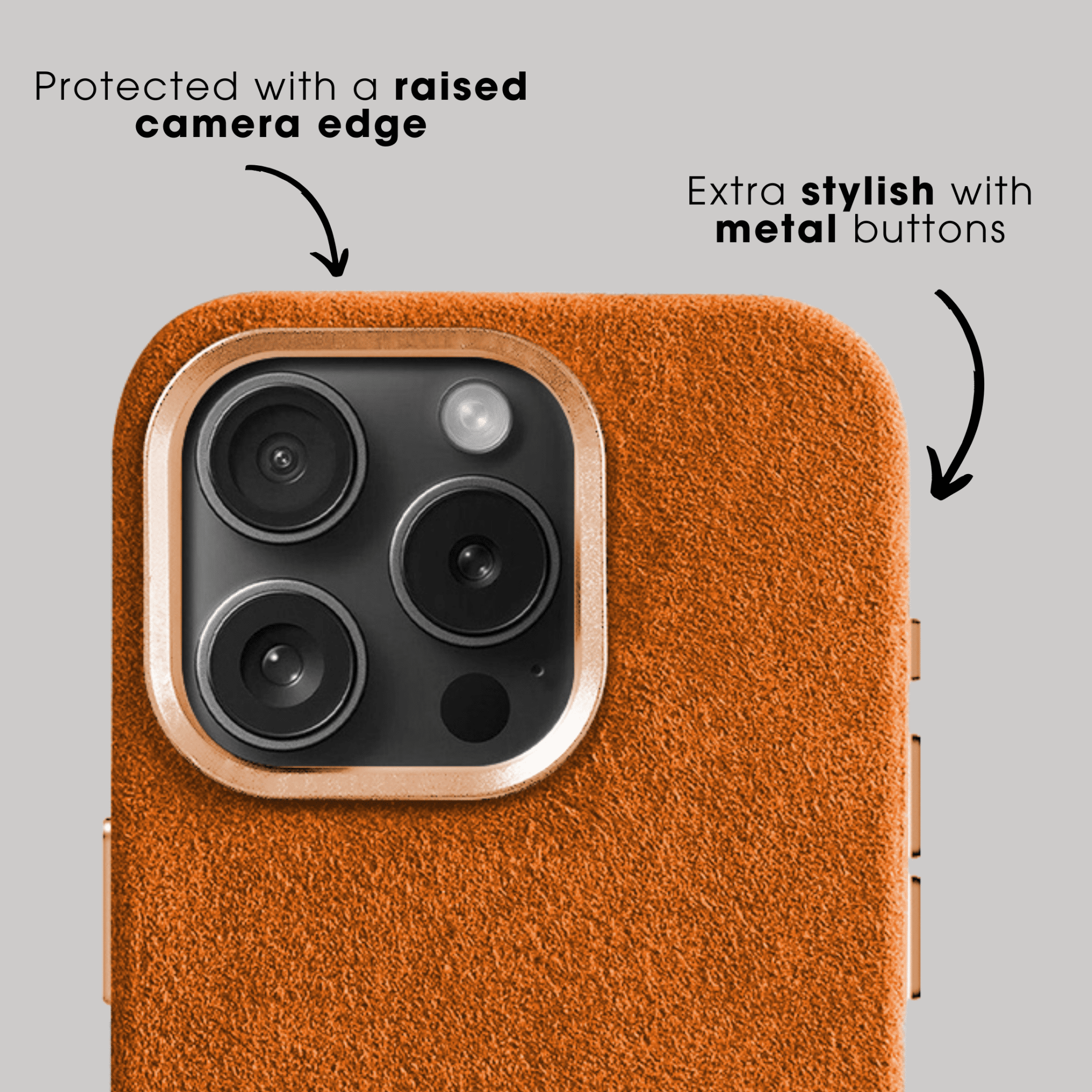 iPhone 15 Pro Max - Coque Alcantara - Orange
