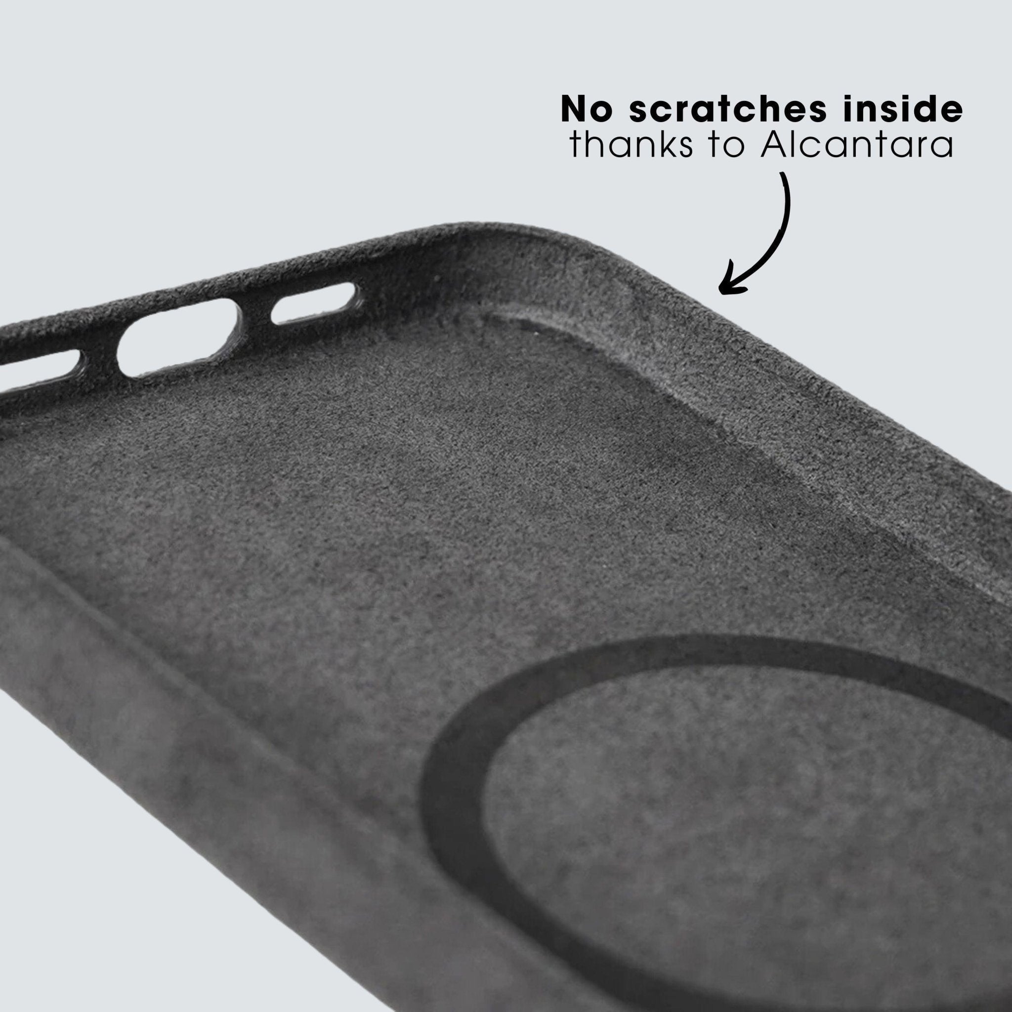 iPhone 15 Pro Max - Coque Alcantara - Gris sidéral