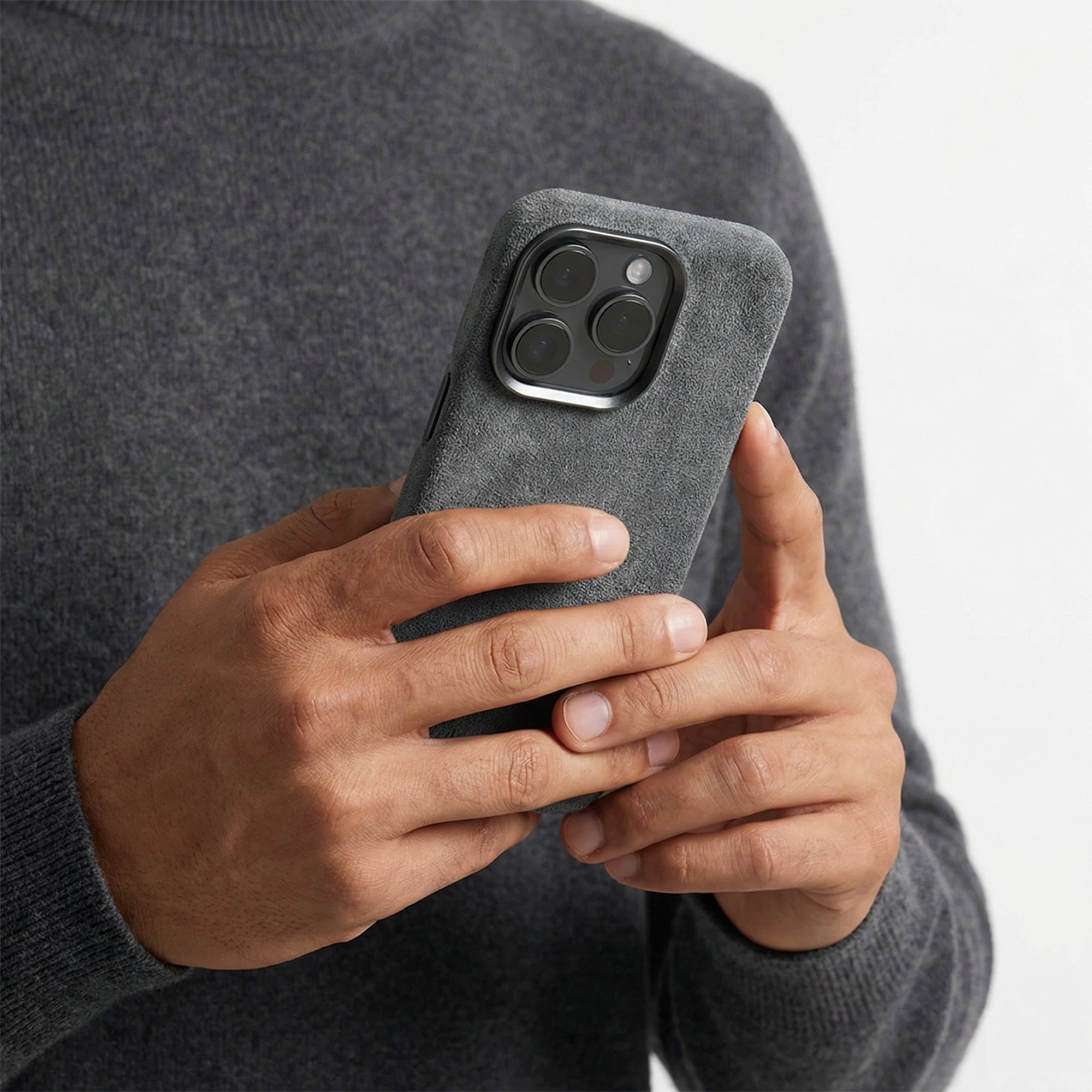 iPhone 16 Pro Max - Coque Alcantara - Gris Nardo