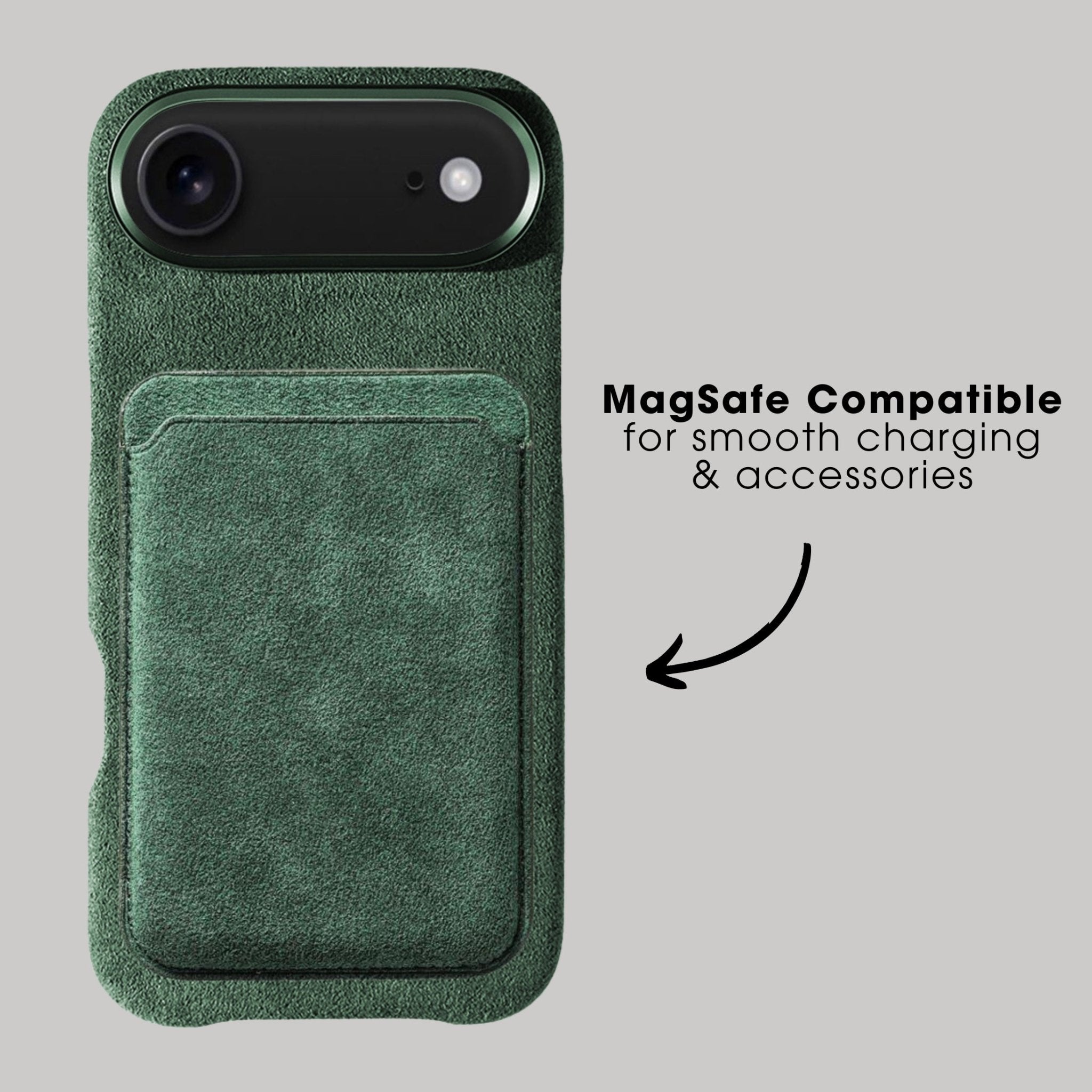 iPhone 17 Air - Coque en Alcantara - Vert nuit