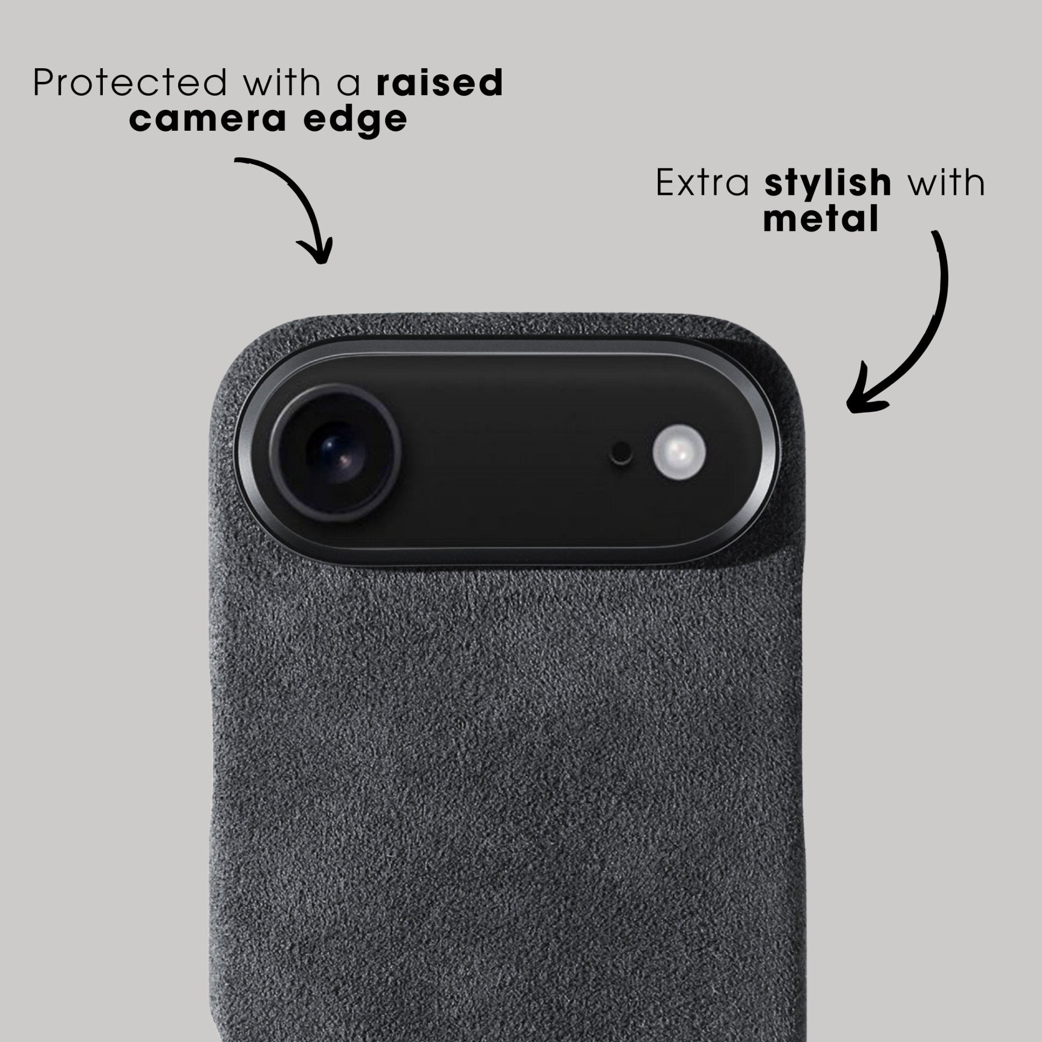 iPhone 17 Air - Coque Alcantara - Gris sidéral