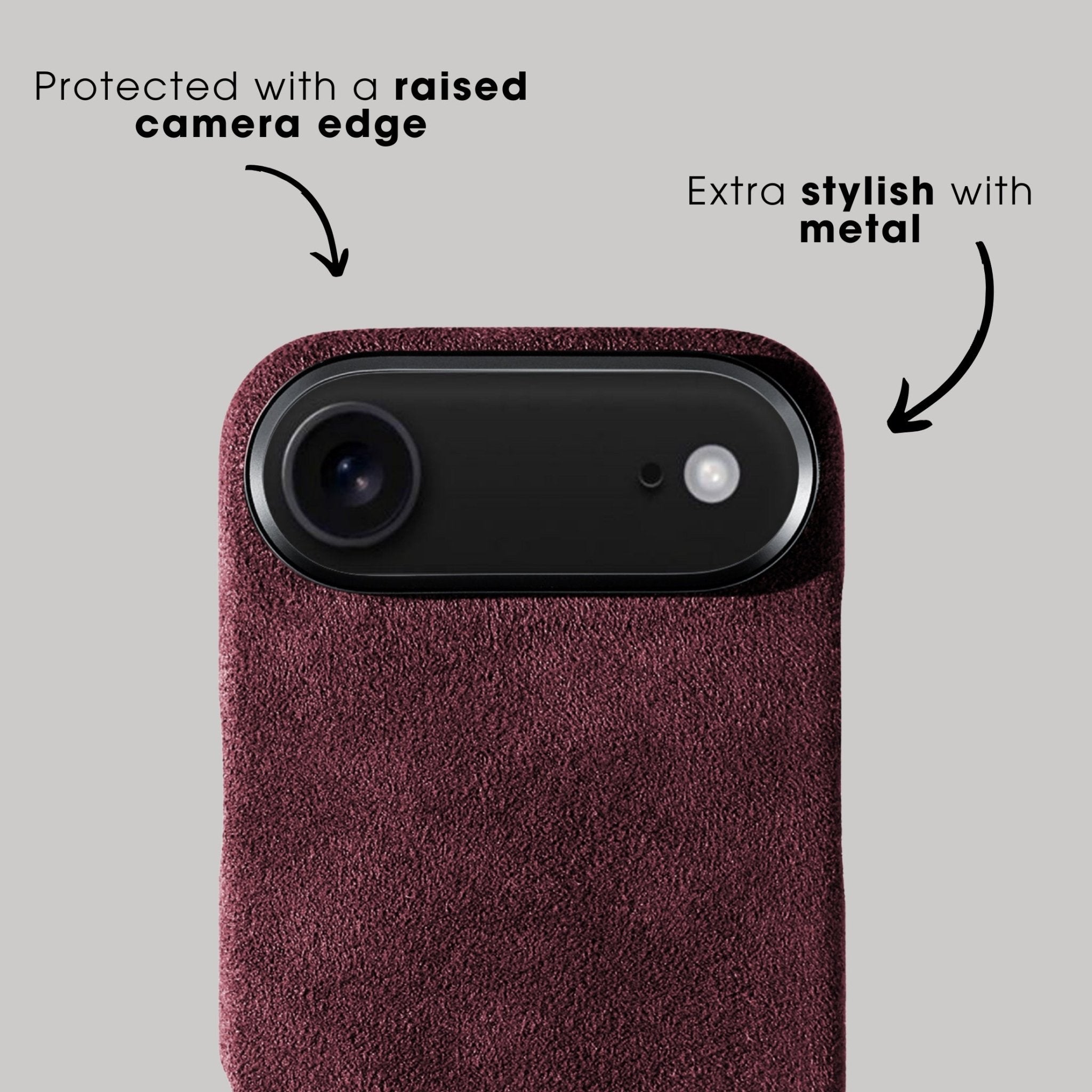 iPhone 17 Air - Coque Alcantara - Rouge Bordeaux