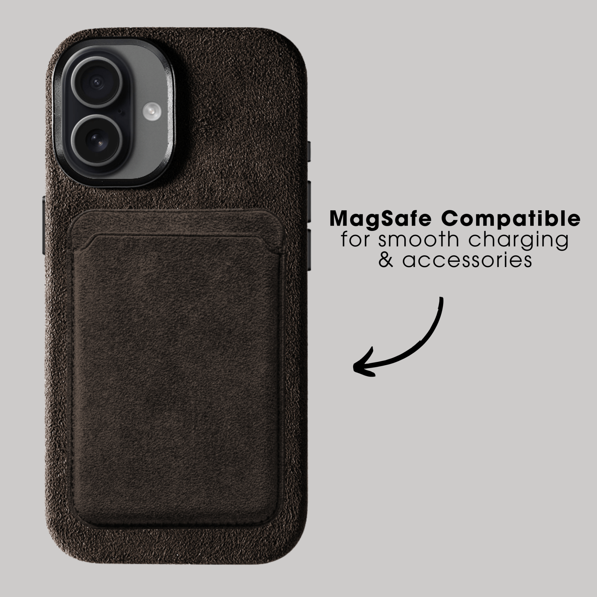 iPhone 17 - Coque Alcantara - Marron chocolat