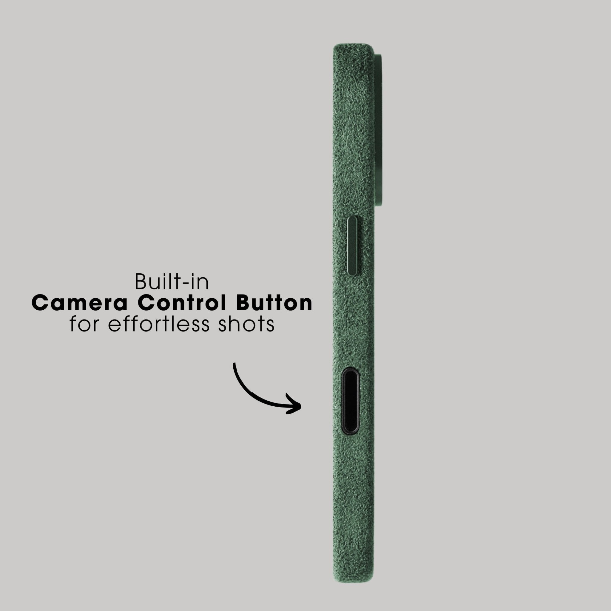 iPhone 17 - Coque en Alcantara - Vert nuit