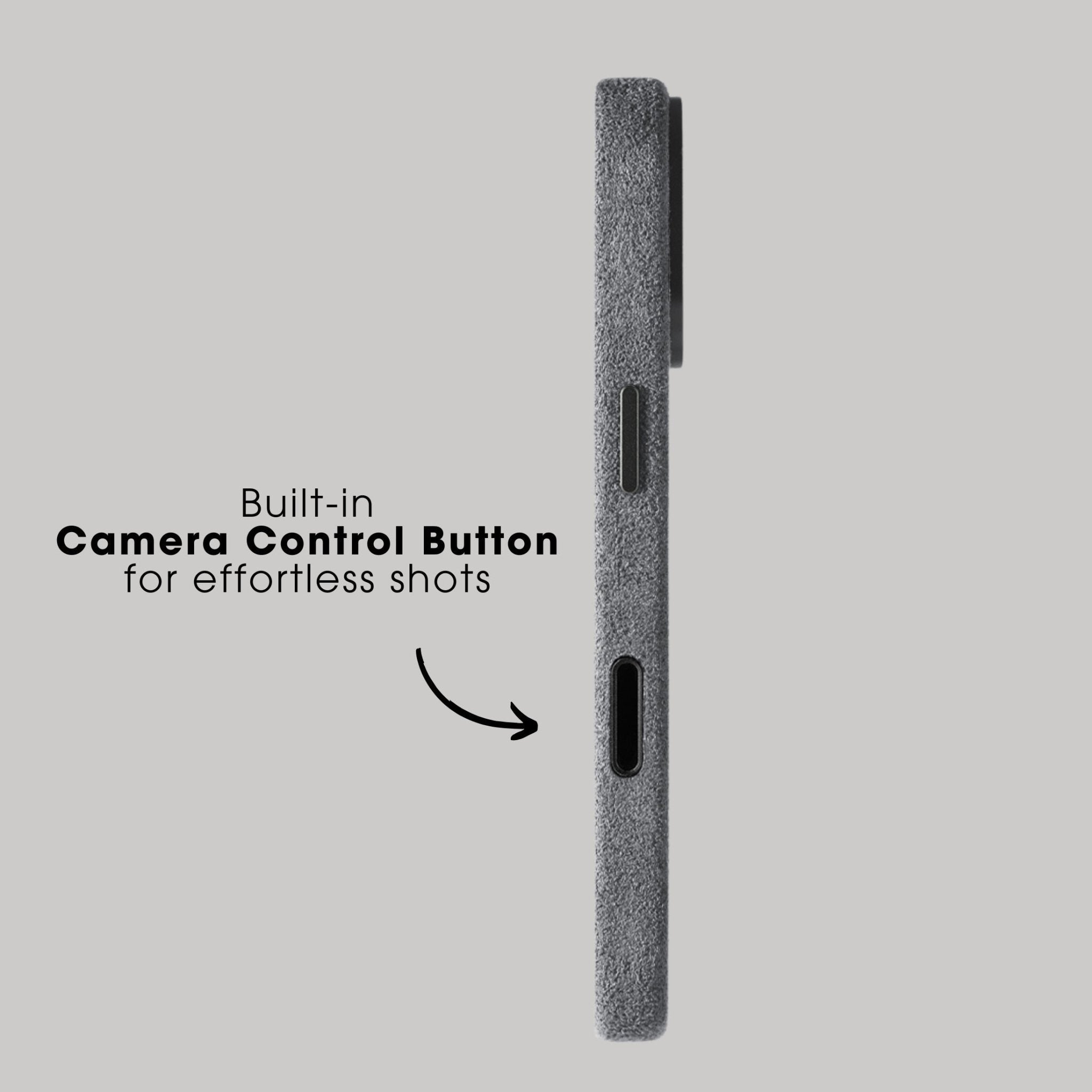 iPhone 17 - Coque en Alcantara - Gris Nardo