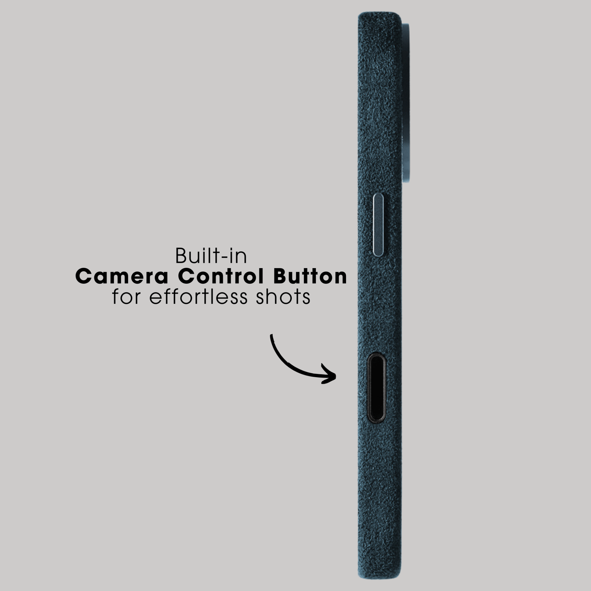 iPhone 17 - Coque en Alcantara - Bleu marine