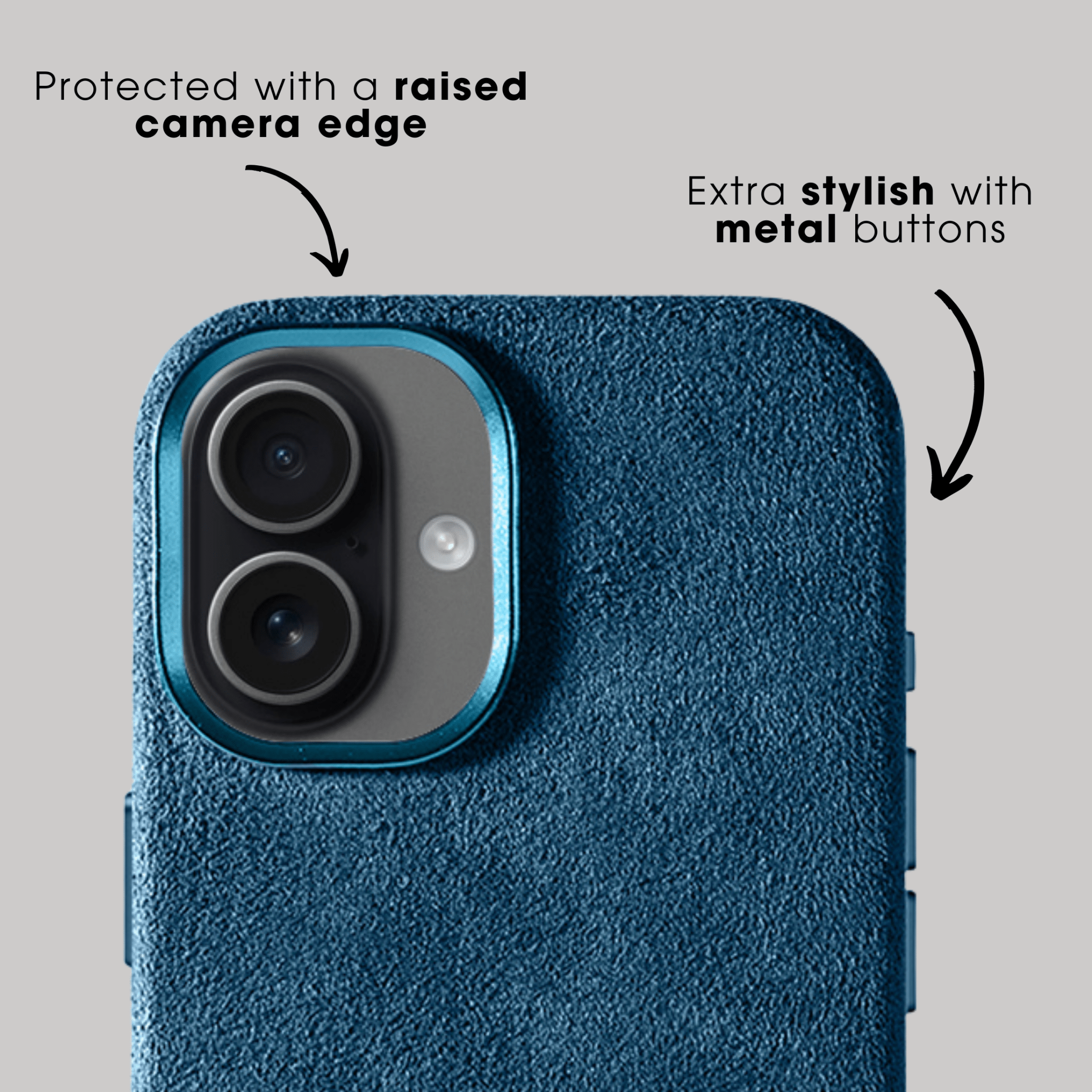 iPhone 17 - Coque Alcantara - Bleu Océan