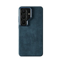 Samsung Galaxy S26 Ultra - Coque Alcantara - Bleu Océan